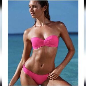 VICTORIA’S SECRET Women’s Hot Pink Knockout Bikini Bottoms Size Medium